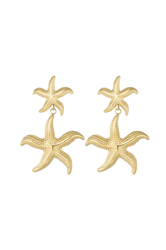 Double starfish earrings