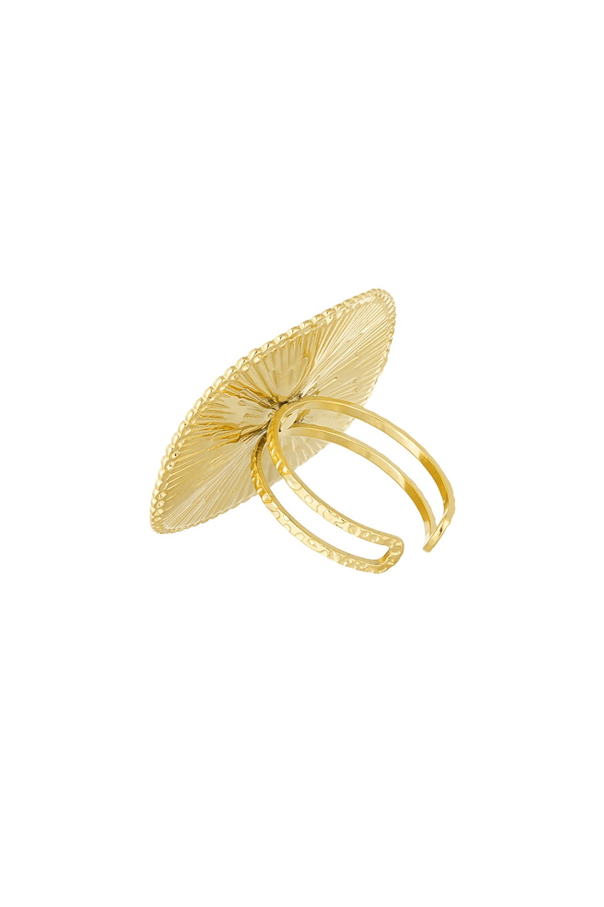 Disc Gold Statement Ring