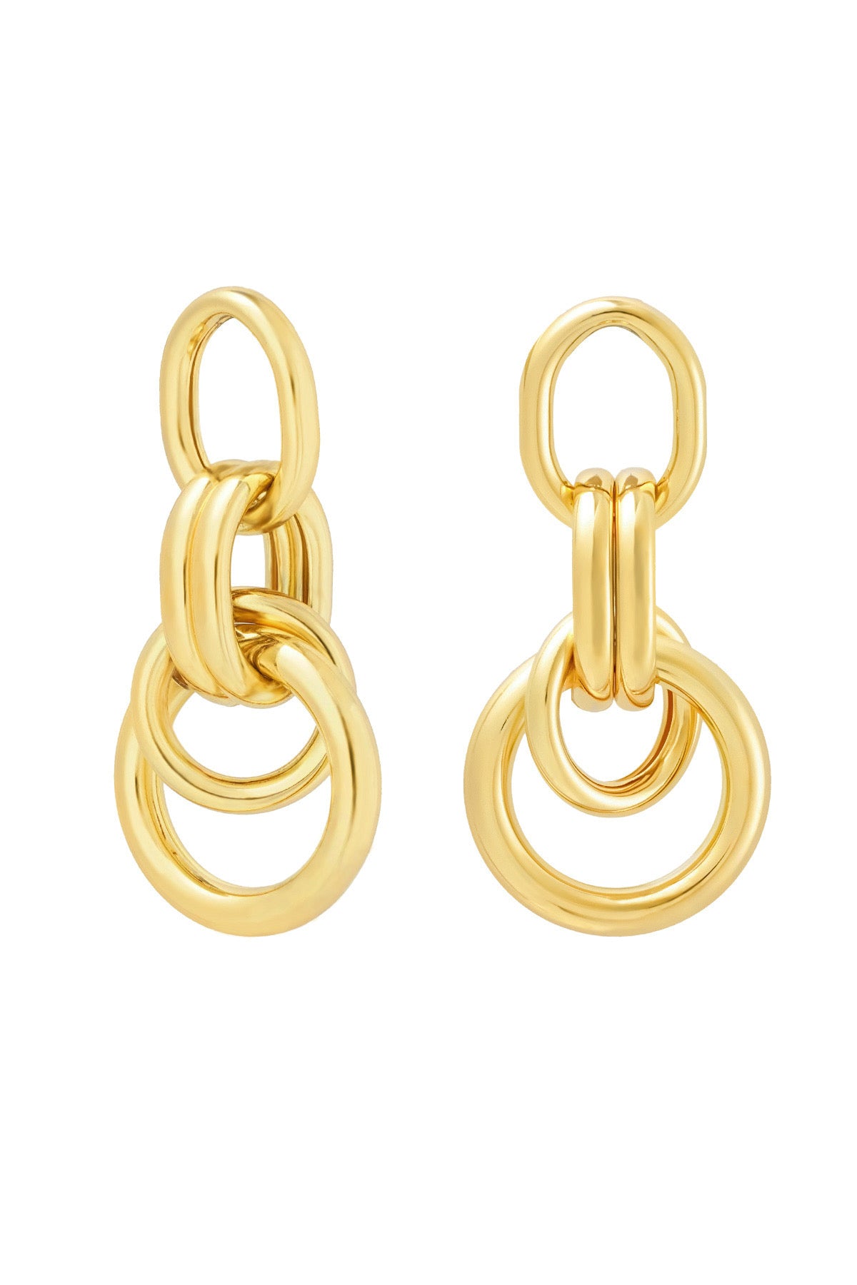 Chain Link Gold Earrings