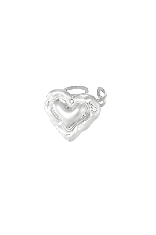 Heart chunky ring