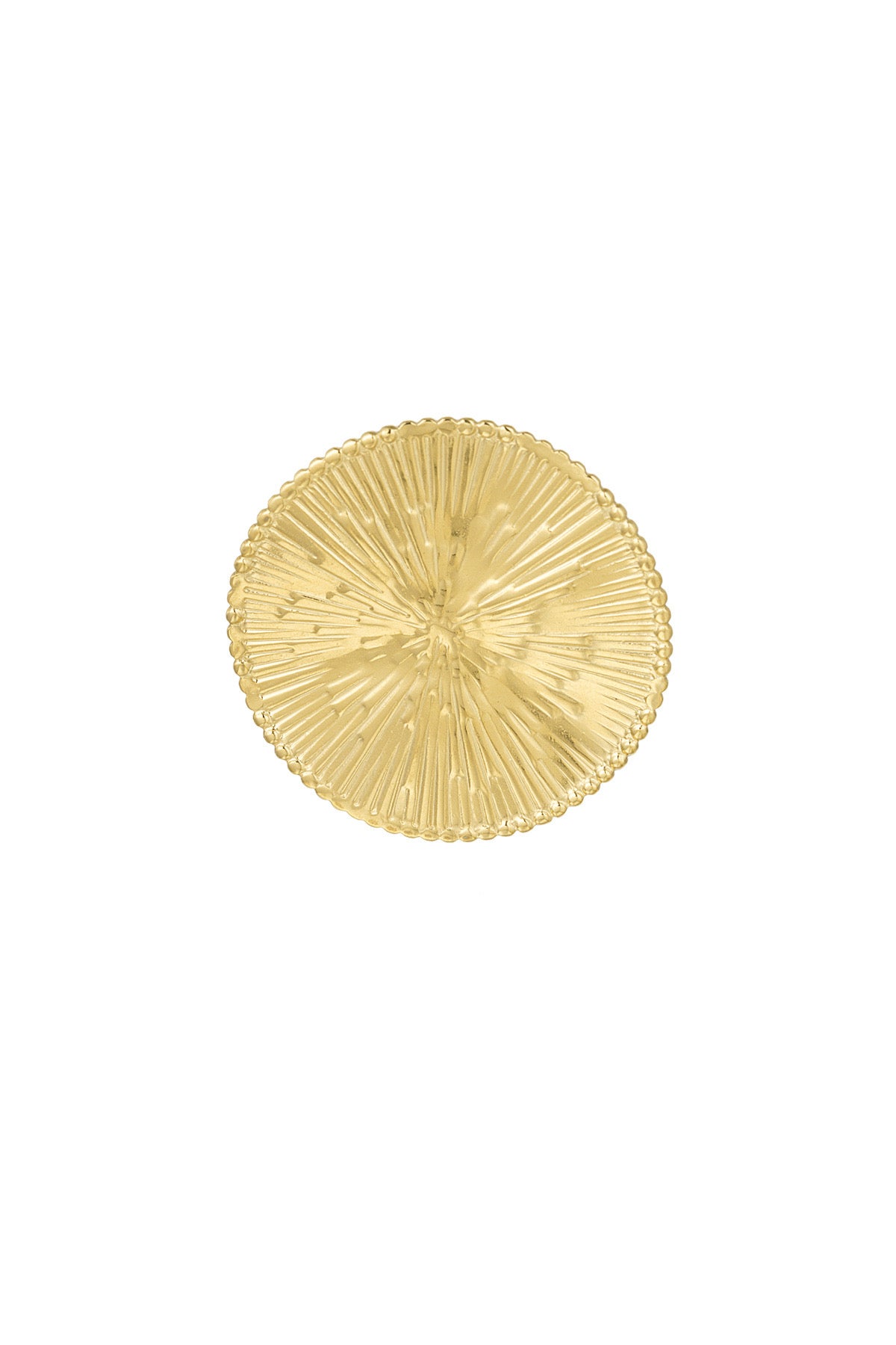 Disc Gold Statement Ring