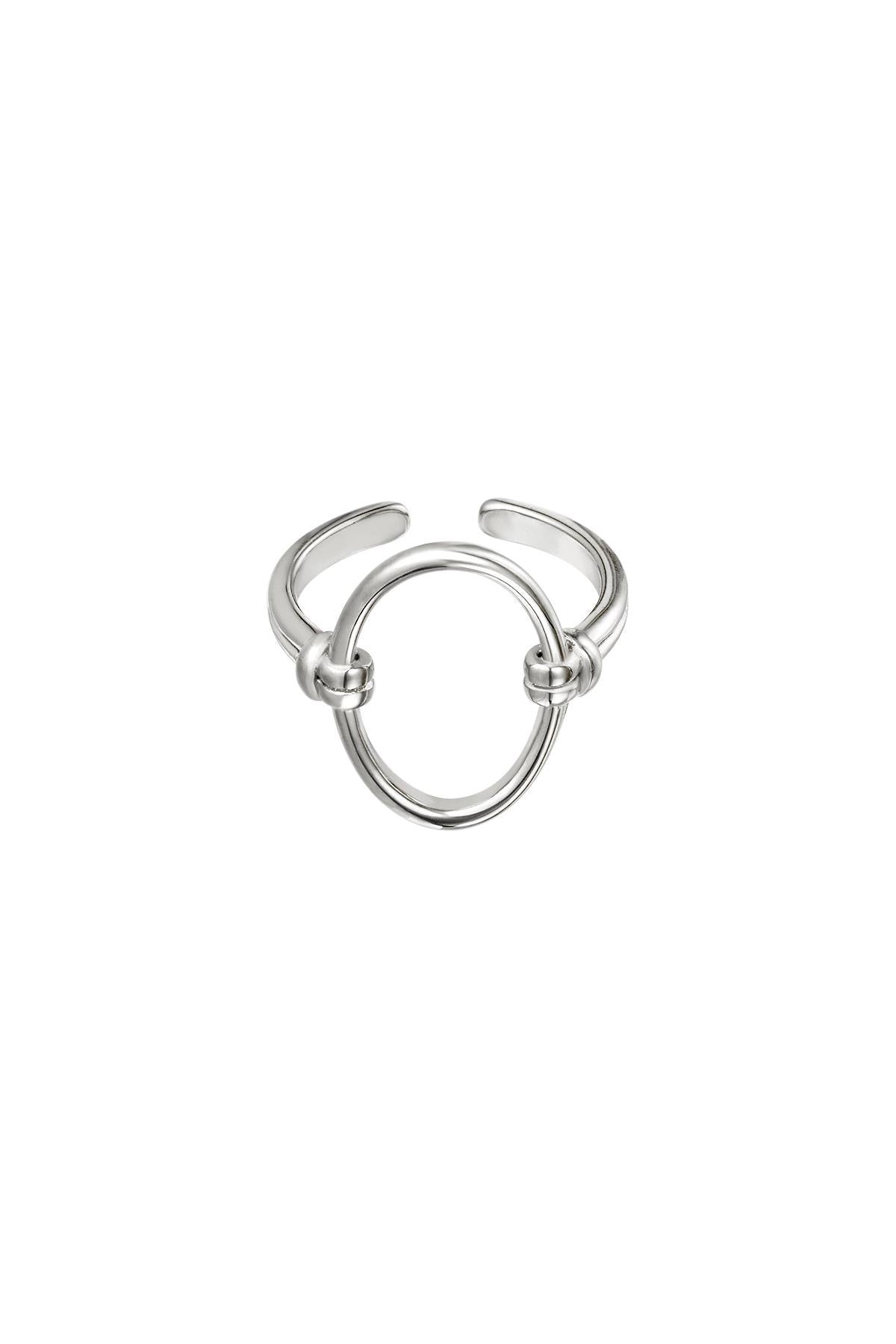 Circle knot silver ring